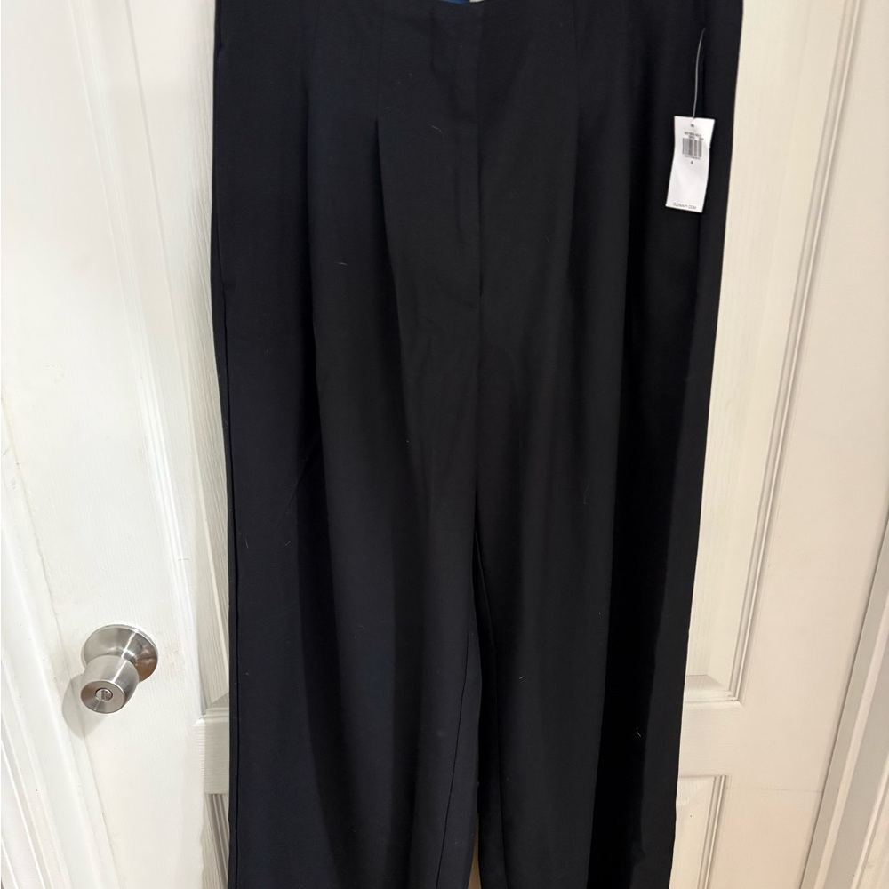 Old Navy Black Trousers extra high rise super wide leg pants women's 8